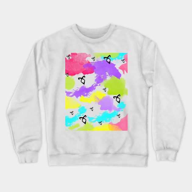 Angelic Power Rune with watercolors Crewneck Sweatshirt by AnabellaCor94